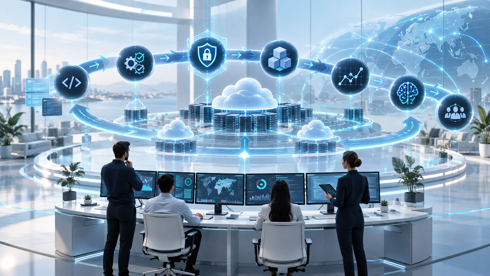 DevOps DevSecOps Pipeline and AIOps Automation Cycle